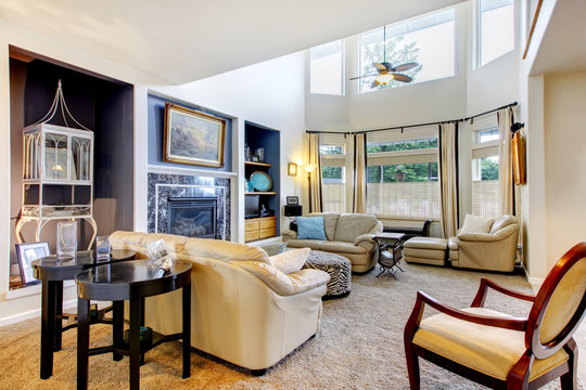modern living room with elegant decor.