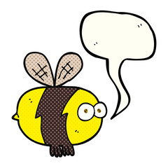 comic book speech bubble cartoon bee