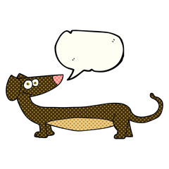 comic book speech bubble cartoon dachshund