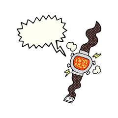 comic book speech bubble cartoon wrist watch