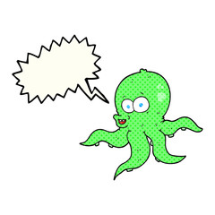 comic book speech bubble cartoon octopus