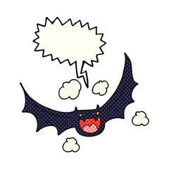comic book speech bubble cartoon halloween bat