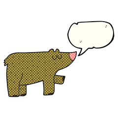 comic book speech bubble cartoon bear