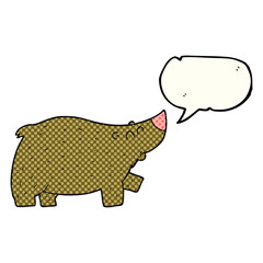 comic book speech bubble cartoon bear