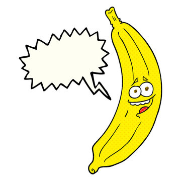 comic book speech bubble cartoon banana