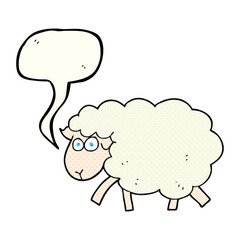 comic book speech bubble cartoon sheep