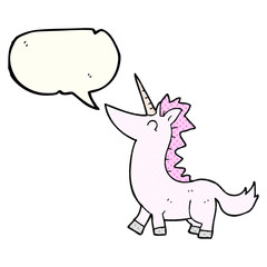 comic book speech bubble cartoon unicorn