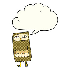 comic book speech bubble cartoon owl