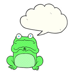 comic book speech bubble cartoon nervous frog