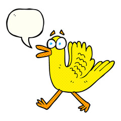 comic book speech bubble cartoon flapping duck