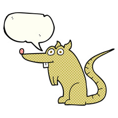 comic book speech bubble cartoon rat