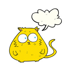 comic book speech bubble cartoon fat cat