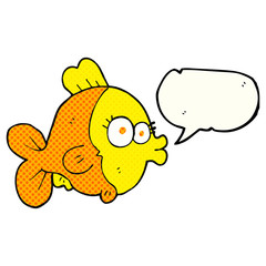 funny comic book speech bubble cartoon fish