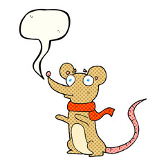 comic book speech bubble cartoon mouse