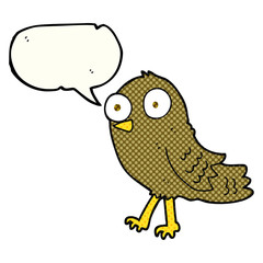 comic book speech bubble cartoon bird