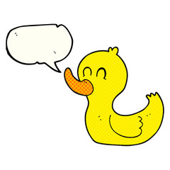 comic book speech bubble cartoon cute duck