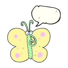 comic book speech bubble cartoon butterfly