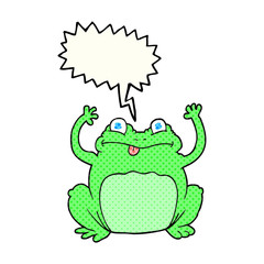 comic book speech bubble cartoon funny frog