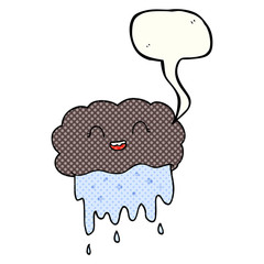 comic book speech bubble cartoon rain cloud
