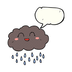 comic book speech bubble cartoon rain cloud
