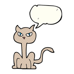 comic book speech bubble cartoon angry cat