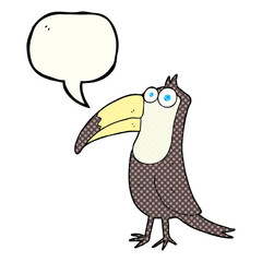 comic book speech bubble cartoon toucan
