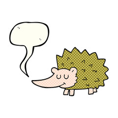 comic book speech bubble cartoon hedgehog