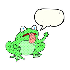 comic book speech bubble cartoon frog