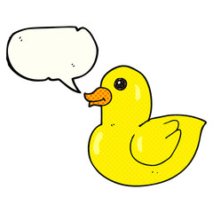 comic book speech bubble cartoon rubber duck