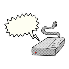 comic book speech bubble cartoon hard drive