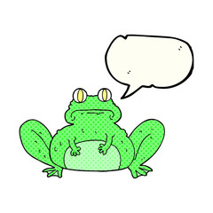 comic book speech bubble cartoon frog