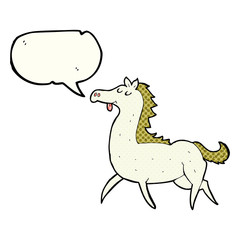 comic book speech bubble cartoon horse