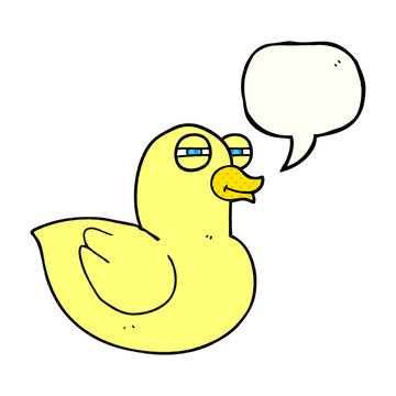 comic book speech bubble cartoon funny rubber duck