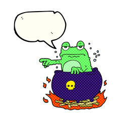 comic book speech bubble cartoon halloween toad