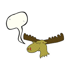 comic book speech bubble cartoon moose