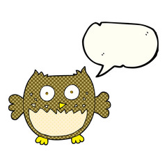 comic book speech bubble cartoon owl