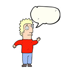 comic book speech bubble cartoon man waving