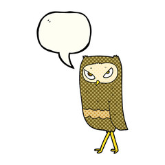 comic book speech bubble cartoon owl