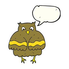 comic book speech bubble cartoon owl