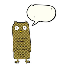 comic book speech bubble cartoon owl