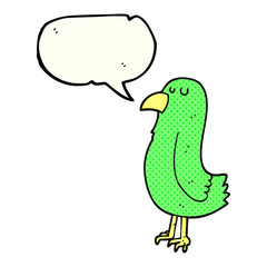 comic book speech bubble cartoon parrot