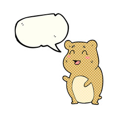 comic book speech bubble cartoon cute hamster