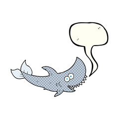 comic book speech bubble cartoon shark