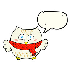 comic book speech bubble cartoon owl