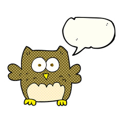 comic book speech bubble cartoon owl