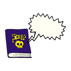 comic book speech bubble cartoon spell book
