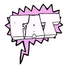 comic book speech bubble cartoon FAT symbol