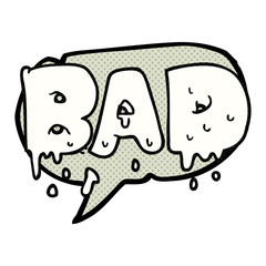 comic book speech bubble cartoon word bad