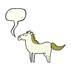 comic book speech bubble cartoon horse