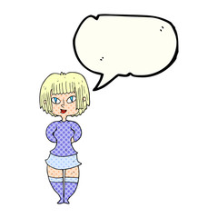 comic book speech bubble cartoon happy woman